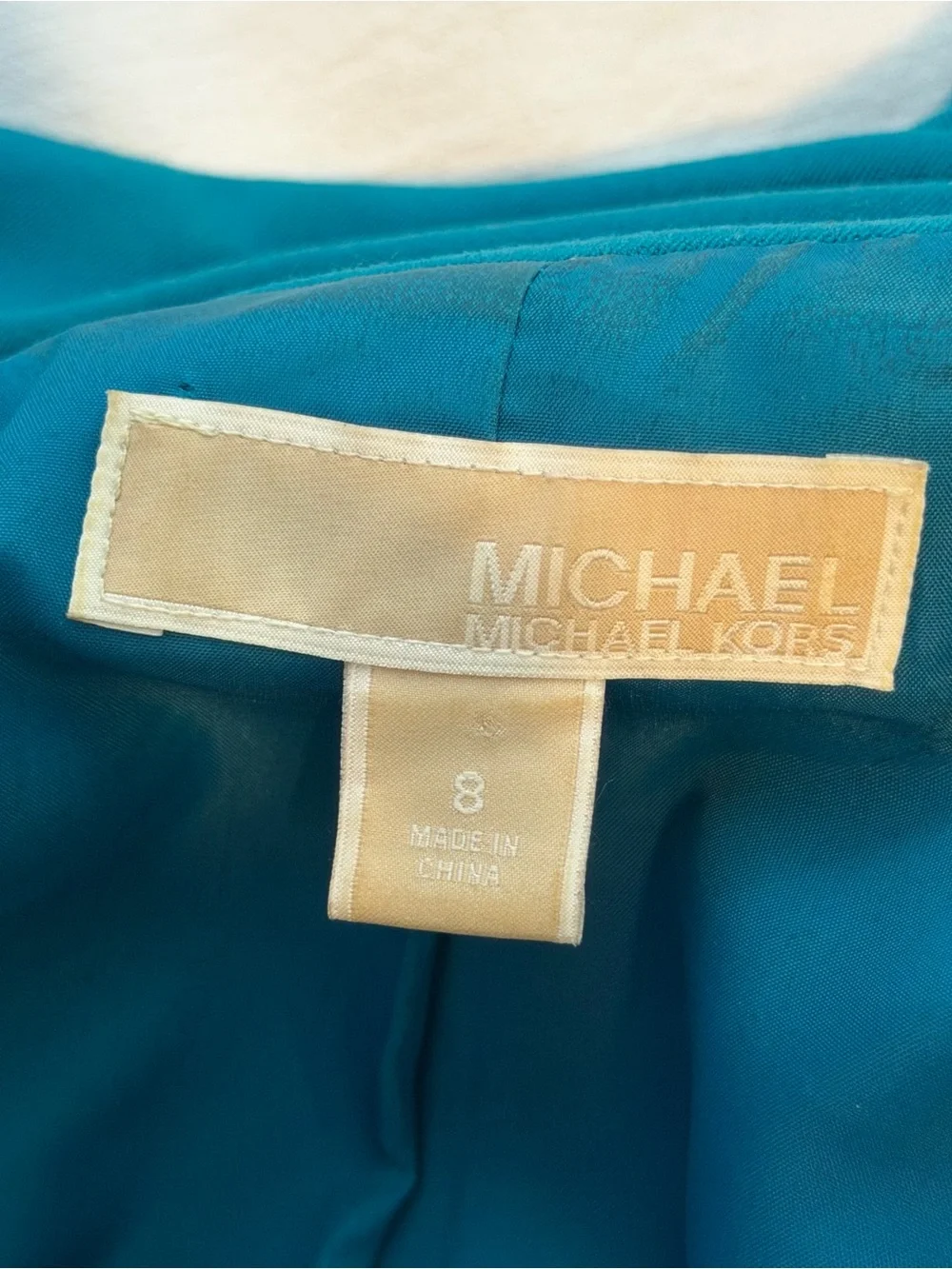 Michael Kors Teal Single-Button Tailored Blazer